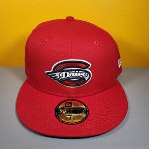 New Era 59FIFTY MiLB Greenville Drive On Field Home Fitted Hat Size 7-1/8 Red